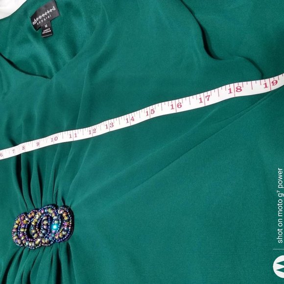 connected apparel woman batwing sheath with overlay dress size 16 - Picture 7 of 8